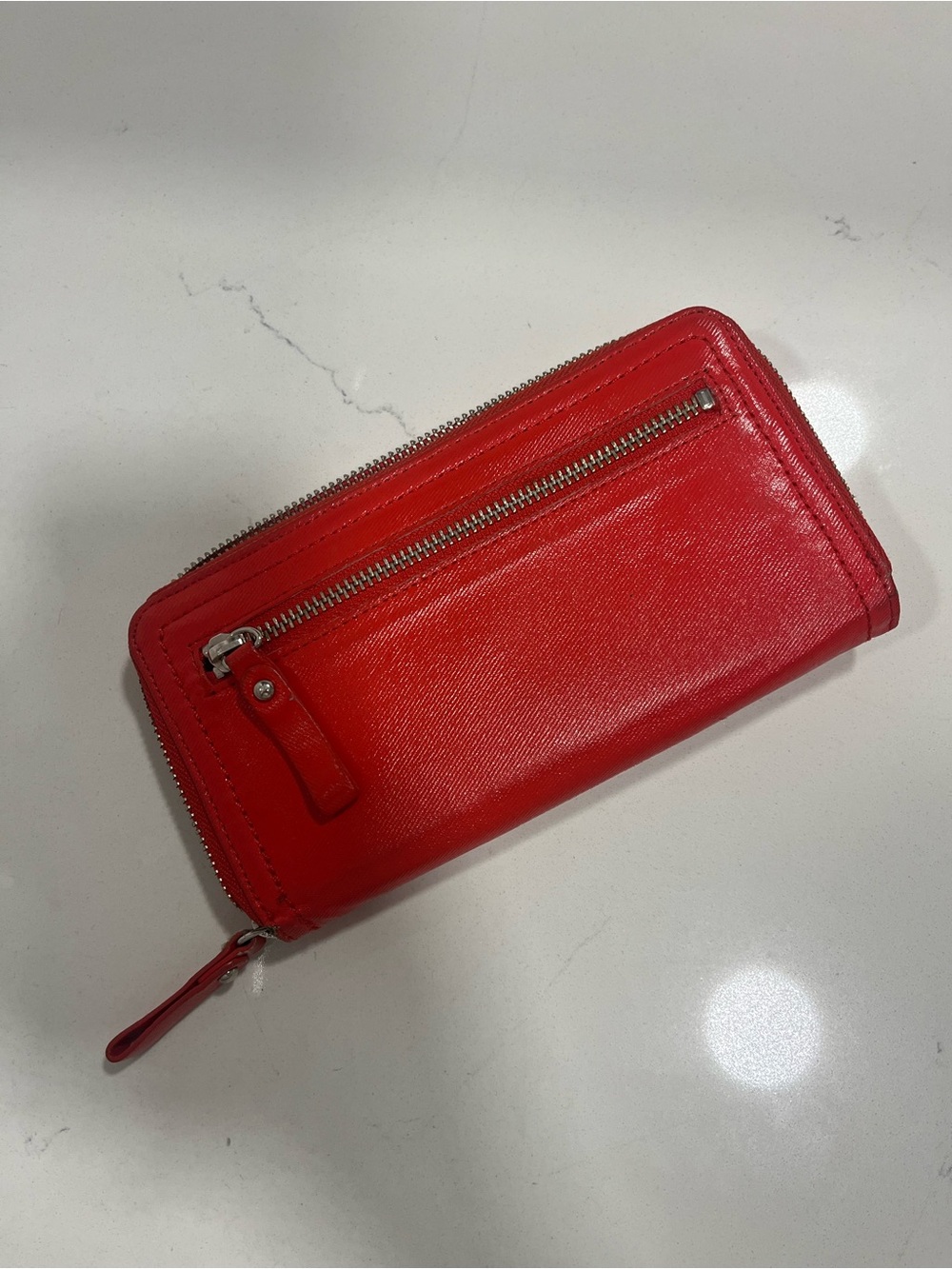 GAP Red Zip-Around Wallet with Exterior Pocket
